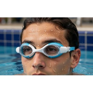 Avessa 10210 Yüzücü Gözlüğü Mavi-Beyaz