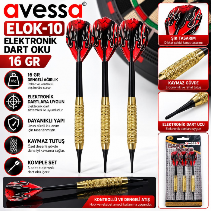 Avessa Elok-10 Elektronik Dart Oku 16 Gr Avessa Elok-10 Elektronik Dart Oku 16 Gr