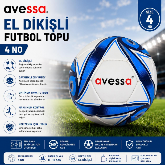 Avessa Elt-194 El Dikişli Futbol Topu No4