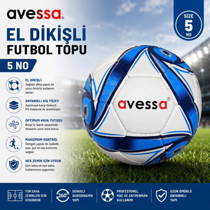 Avessa Elt-195 El Dikişli Futbol Topu No5