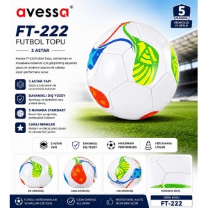 Avessa Ft-222 Futbol Topu 3 Astar Beyaz