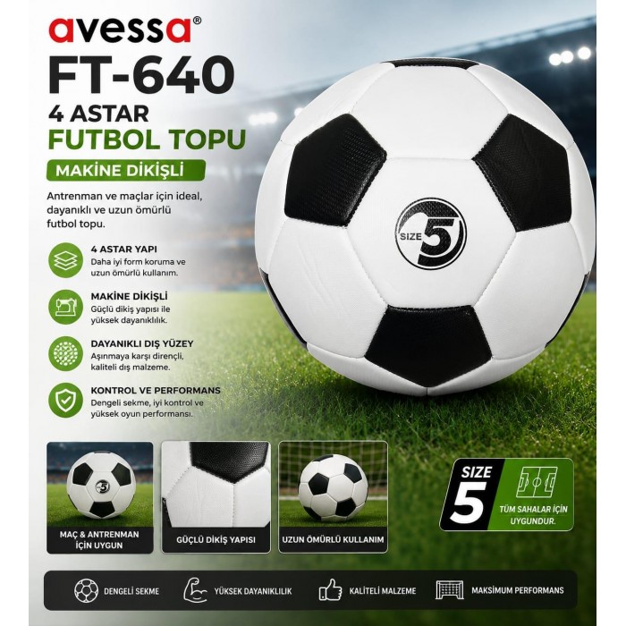 Avessa Ft-640 Futbol Topu 4 Astar