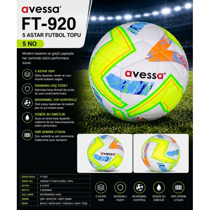 Avessa Ft-920 Futbol Topu 5 Astar