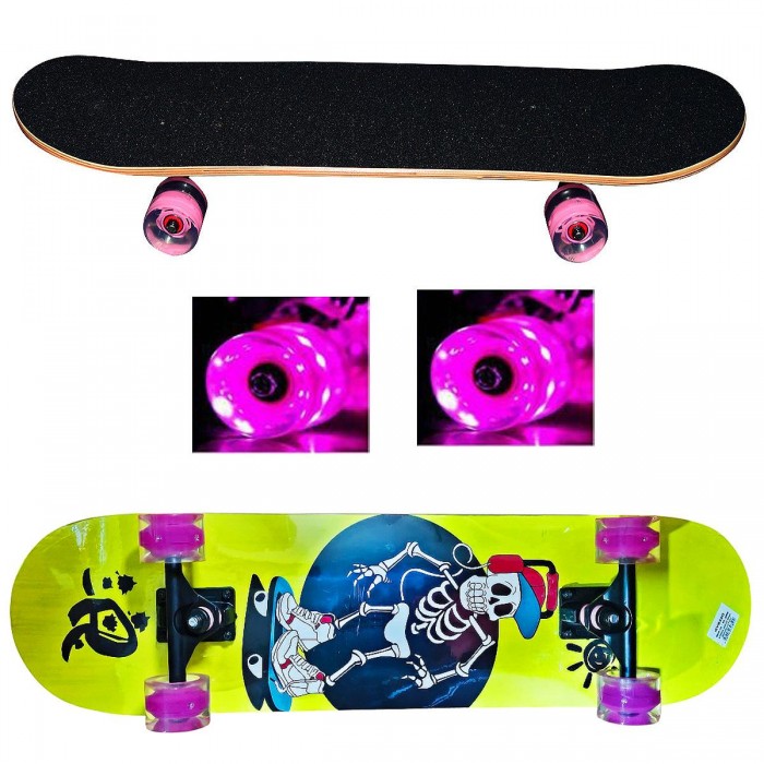 Avessa Işıklı Silikon Teker Kaykay No8