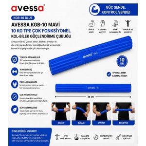 Avessa Kbg-10 Tpe Çok Fonksiyonlu Kol-Bilek Güçlendirme 10 kg