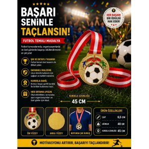 Avessa Mad-Fut-2 Futbol Figürlü Madalya 6.5 Cm 