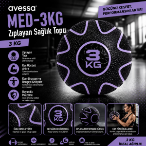 Avessa Med-3Kg Zıplayan Sağlık Topu 3Kg 