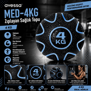 Avessa Med-4 Zıplayan Sağlık Topu 4 Kg