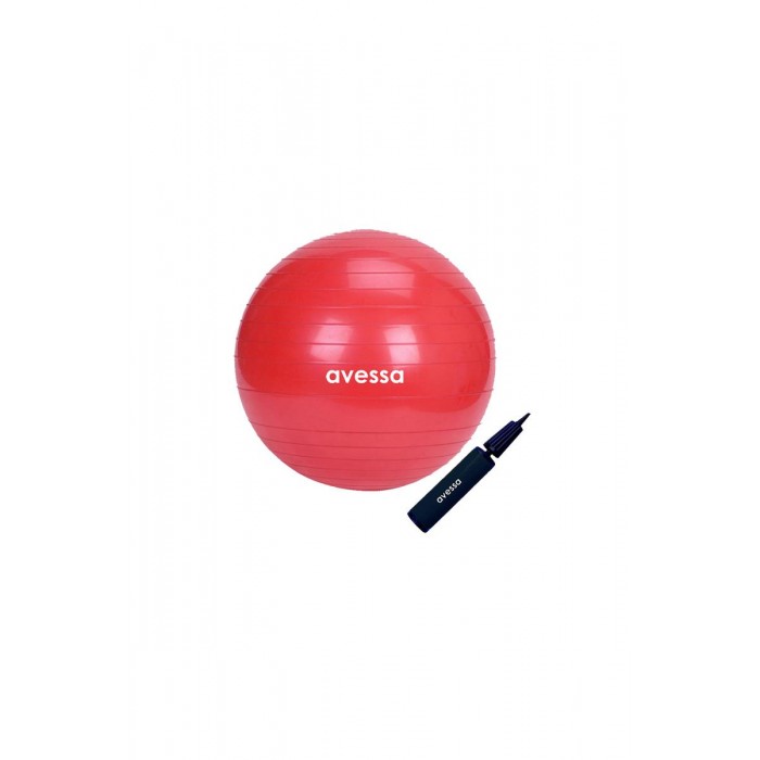 Avessa Pilates Topu 55 cm Kırmızı Pompalı Avessa Pilates Topu 55 cm Kırmızı Pompalı