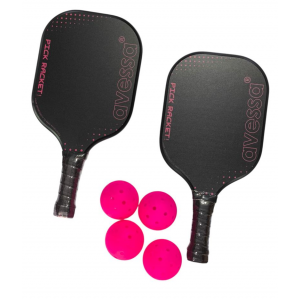 Avessa Pkl-Set-200 Fiberglass Pıckle Raket Set Pembe