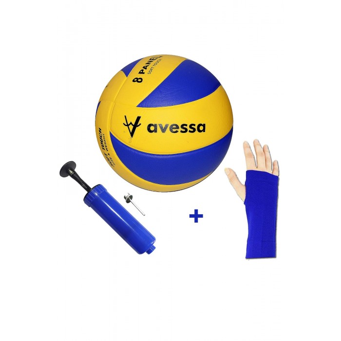 Avessa VL-400 Voleybol Topu El Pompası ve Parmak Geçmeli Voleybol Kolluğu Avessa VL-400 Voleybol Topu El Pompası ve Parmak Geçmeli Voleybol Kolluğu
