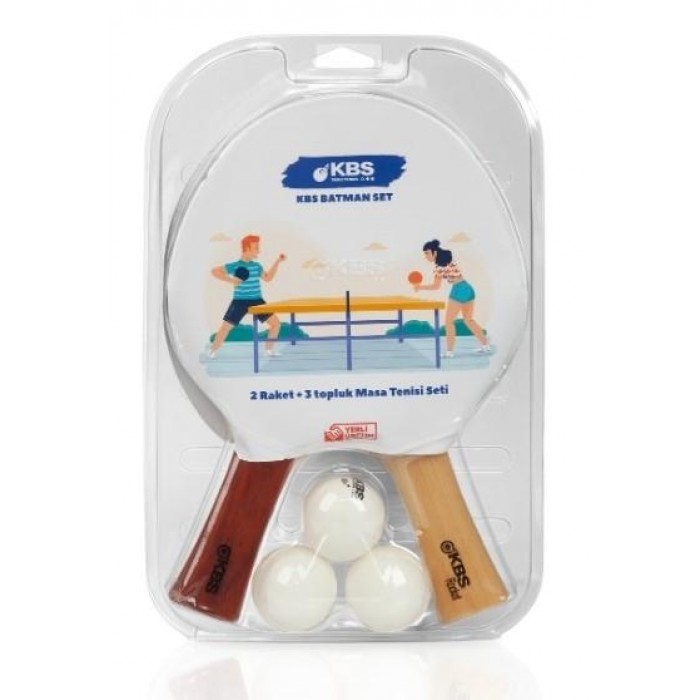 Kbs Batman Set Masa Tenisi Raketi 2 Raket 3 Top